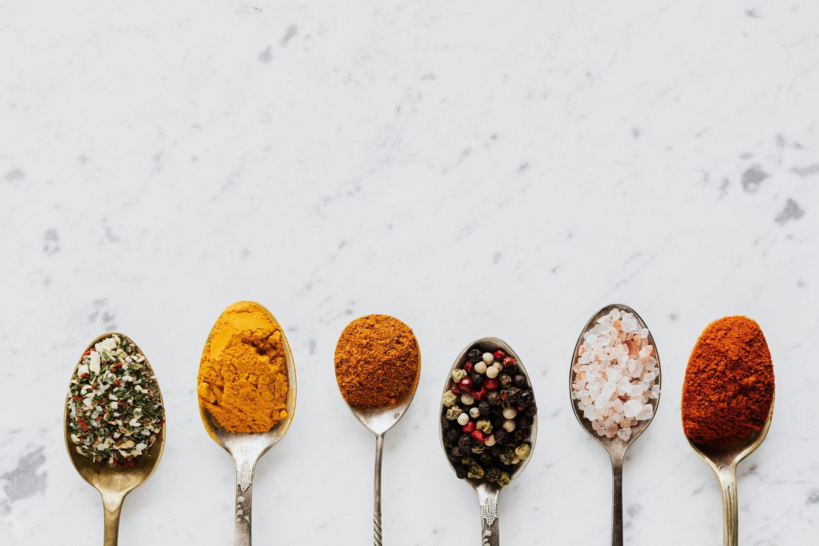 different food seasoning