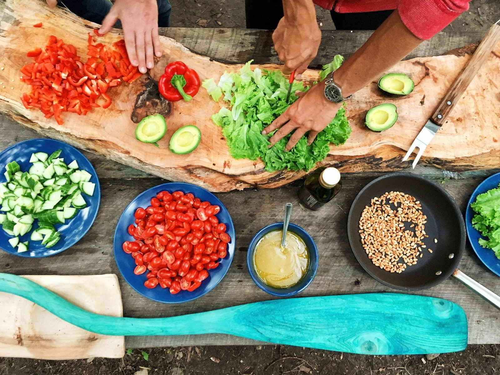 cooking food